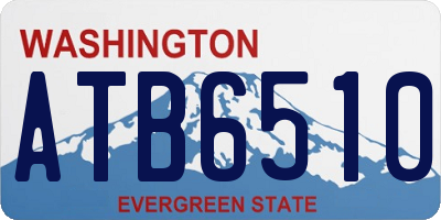 WA license plate ATB6510