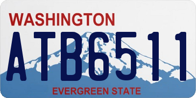 WA license plate ATB6511