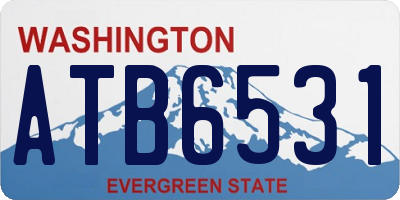 WA license plate ATB6531