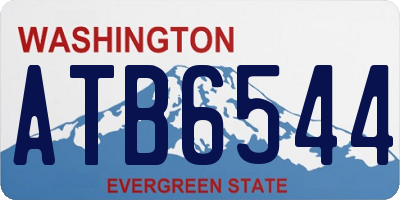 WA license plate ATB6544
