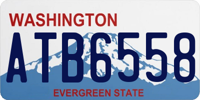 WA license plate ATB6558