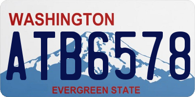 WA license plate ATB6578