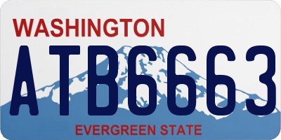 WA license plate ATB6663