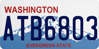 WA license plate ATB6803