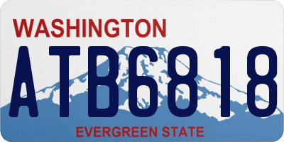 WA license plate ATB6818