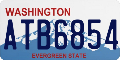 WA license plate ATB6854