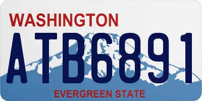 WA license plate ATB6891