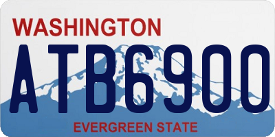 WA license plate ATB6900