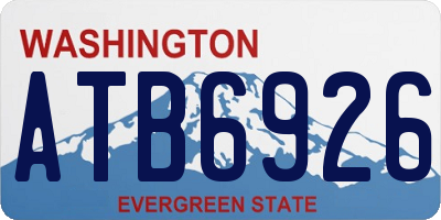 WA license plate ATB6926