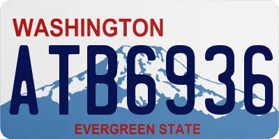 WA license plate ATB6936
