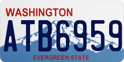 WA license plate ATB6959