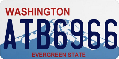 WA license plate ATB6966