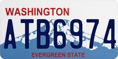 WA license plate ATB6974