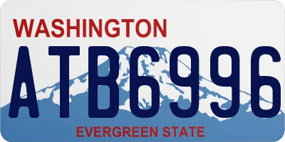 WA license plate ATB6996