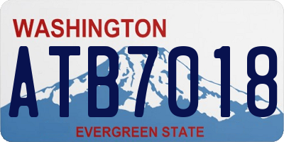 WA license plate ATB7018