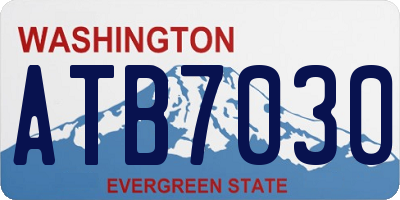 WA license plate ATB7030