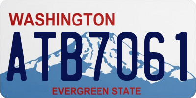 WA license plate ATB7061
