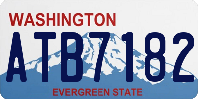WA license plate ATB7182