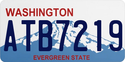 WA license plate ATB7219