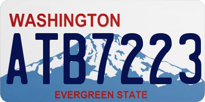 WA license plate ATB7223