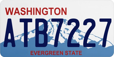 WA license plate ATB7227