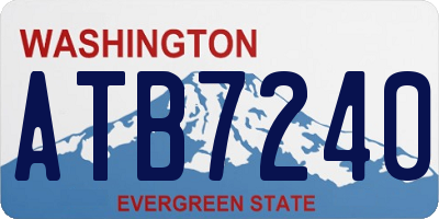 WA license plate ATB7240
