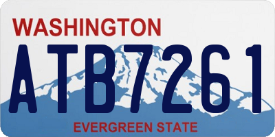 WA license plate ATB7261