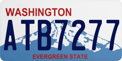 WA license plate ATB7277