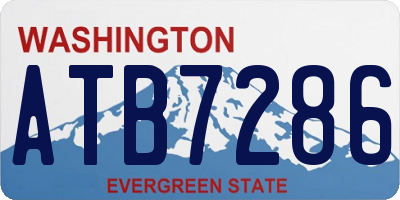 WA license plate ATB7286