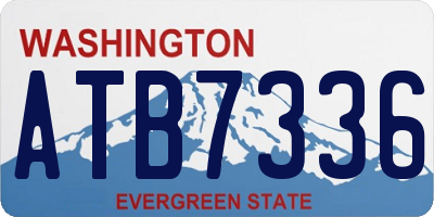 WA license plate ATB7336