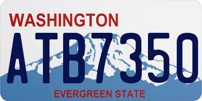 WA license plate ATB7350