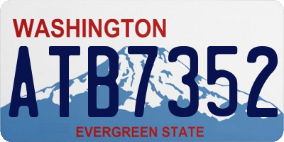 WA license plate ATB7352