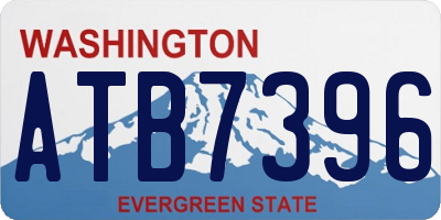 WA license plate ATB7396