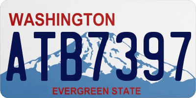 WA license plate ATB7397