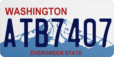 WA license plate ATB7407