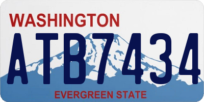 WA license plate ATB7434