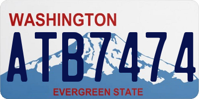 WA license plate ATB7474