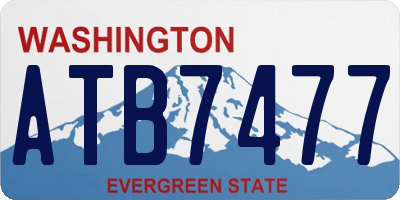 WA license plate ATB7477