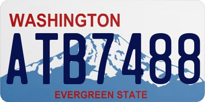 WA license plate ATB7488