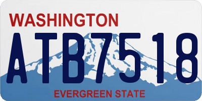 WA license plate ATB7518