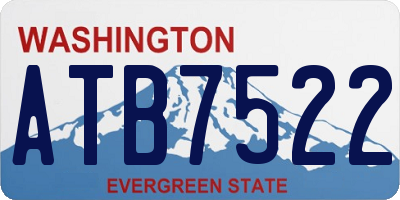 WA license plate ATB7522