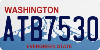 WA license plate ATB7530