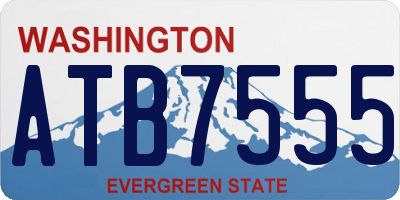 WA license plate ATB7555