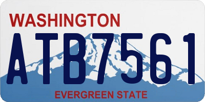 WA license plate ATB7561