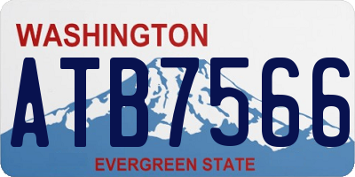 WA license plate ATB7566