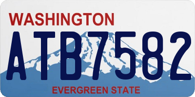 WA license plate ATB7582