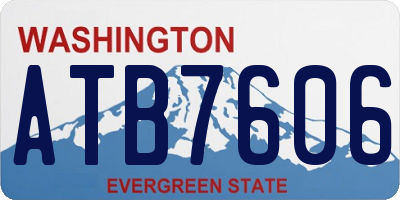 WA license plate ATB7606