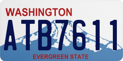 WA license plate ATB7611