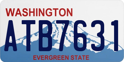 WA license plate ATB7631