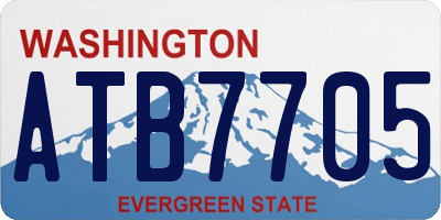 WA license plate ATB7705